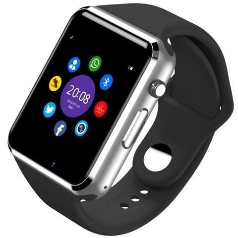 Relógio Smartwatch Android, Notificações Whatsapp, Bluetooth, Camera A1 Prata - Ke