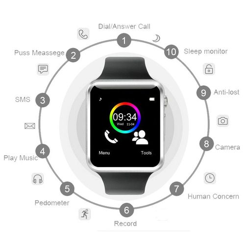 A1 Relógio Smartwatch Android, Whatsapp, Notificações, Camera, Bluetooth