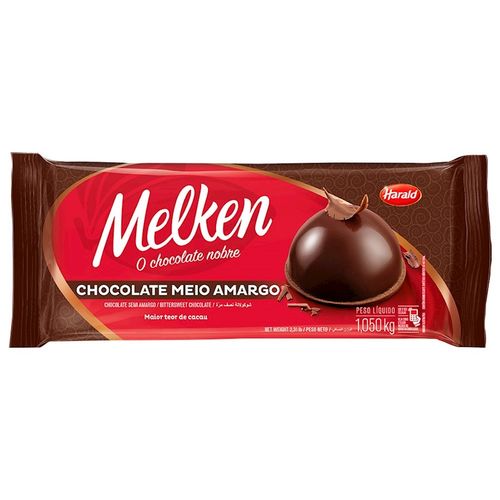 A4-chocolate Meio Amargo Melken Barra 1,050kg Harald