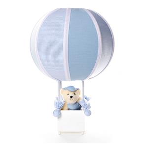 Abajur Balãozinho Urso Azul Quarto Bebê Infantil Menino