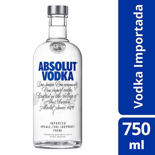 Absolut Vodka Original 750ml Absolut Vodka Original Sueca Garrafa 750 Ml