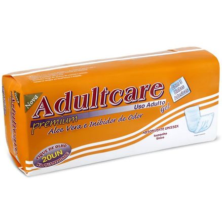 Absorvente Geriátrico Adultcare Premium Tamanho Único 20 Unidades