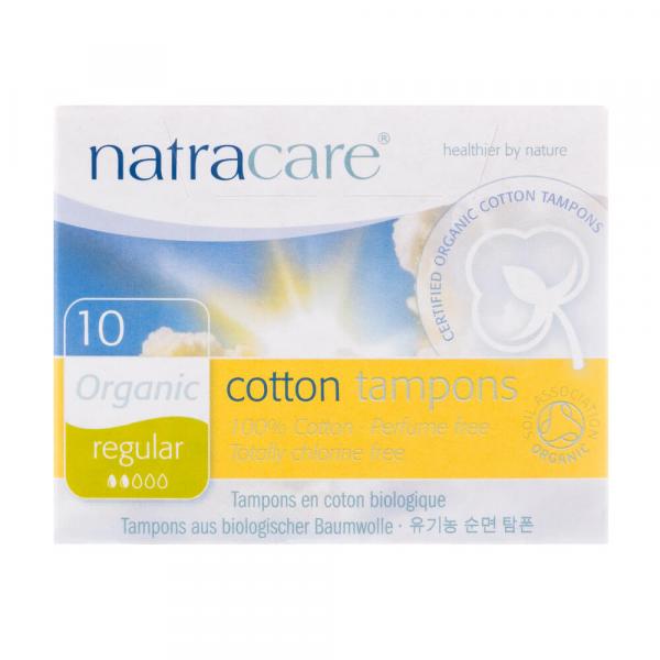 Absorvente Interno Orgânico Cotton Tampons Regular com 10 Unidades - Natracare