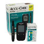 Accu-Chek Active Kit Monitor de Glicemia Completo (Lancetador+ Lancetas+ Tiras Chip+ Monitor+Estojo)