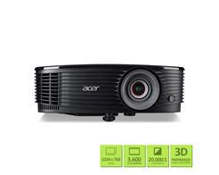 Acer Projetor X1223H 3600 Lumens XGA 3D, VGA + HDMI - Preto