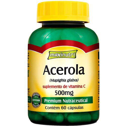 Acerola 500 Mg - 60 Cápsulas - Maxinutri