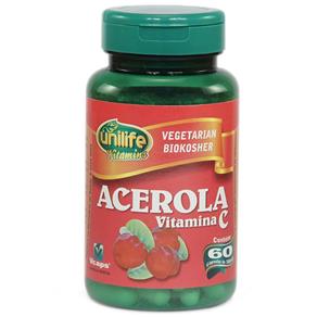 Acerola 500mg - Unilife - Sem Sabor - 60 Cápsulas