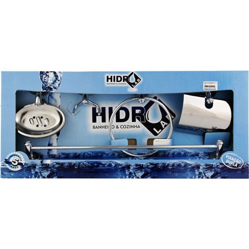 Acessório Kit Inox Wc Hidrolar 5 Peças