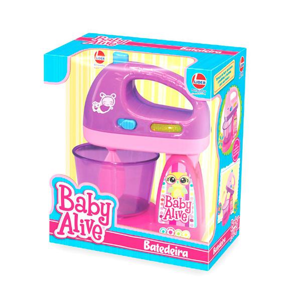 Acessórios de Casinha - Baby Alive - Batedeira - Roxo e Rosa - Líder - Lider