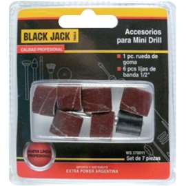 Acessórios para Micro Retifica com 7 Peças - Black Jack