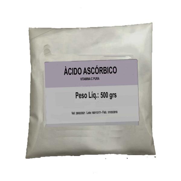 Ácido Ascórbico - 500 Grs 100 Pura - Vitamina C em Pó - Bella Donna