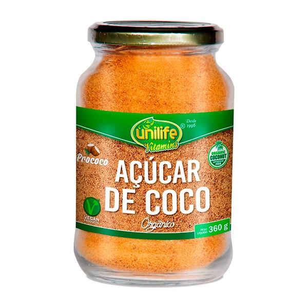 Açúcar de Coco Orgânico 360gr Unilife
