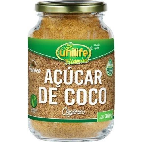 Açucar de Coco Organico Pote (360g) - Unilife