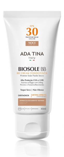 Ada Tina Biosole BB Cream FPS 30 Noce Cor 45 - Protetor Solar Anti-Idade 40ml