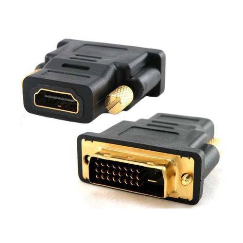 Adaptador Conversor DVI-I Dual Link 24+5 Macho X HDMI Fêmea Banhado Ouro Feasso FCA-11B