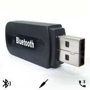 Adaptador de Áudio Bluetooth Usb/P2 Preto com Chamada Worldcomp