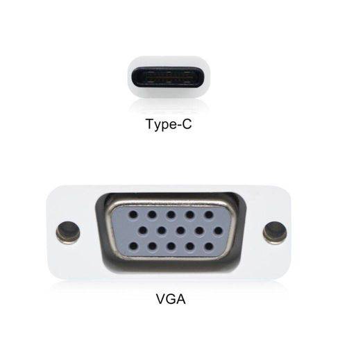Tudo sobre 'Adaptador de USB-C para VGA - Conversor Type C USB 3.1'