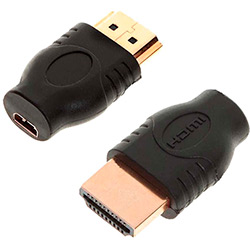 Adaptador HDMI Macho para Micro HDMI Fêmea - MD9 Info