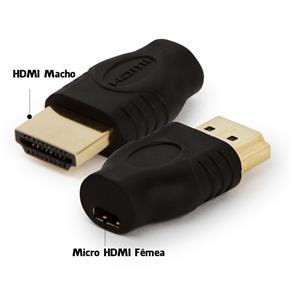 Adaptador HDMI Macho para Micro HDMI Fêmea