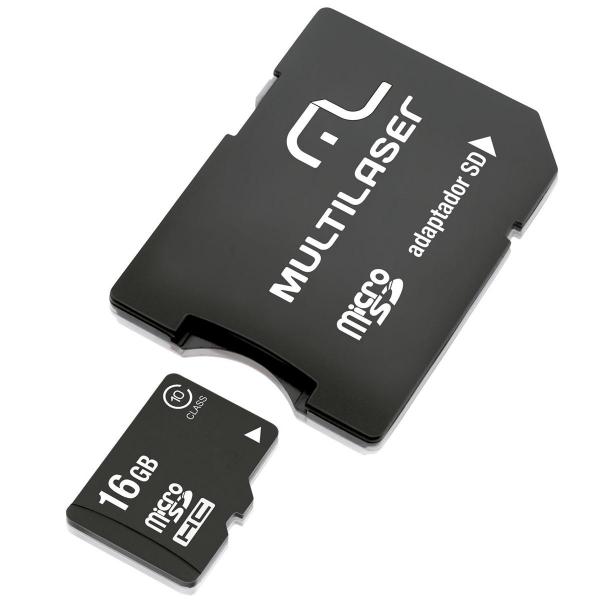Adaptador Multilaser Sd + Cartao de Memoria Classe 10 16Gb - MC110