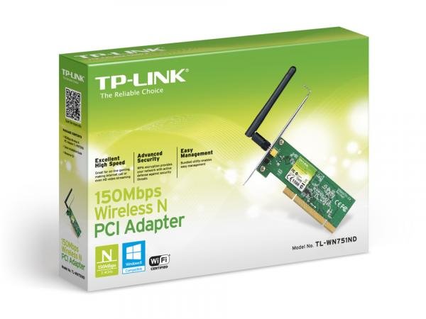 Adaptador PCI TP-Link TL-WN751ND Wireless N 150Mbps