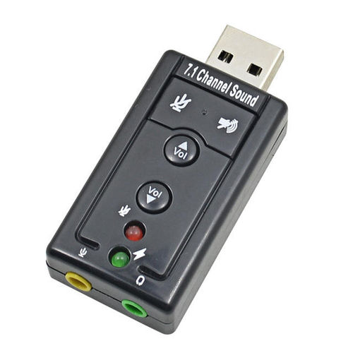 Adaptador Placa de Som USB 7.1 C/ P2 Pc Notebook