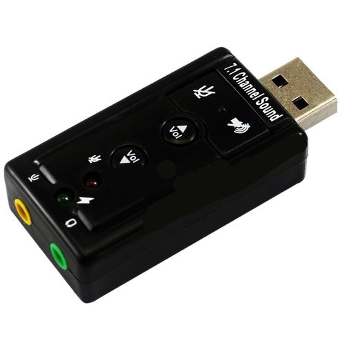 Adaptador Placa de Som USB 7.1 Entrada P2 Fone e Microfone
