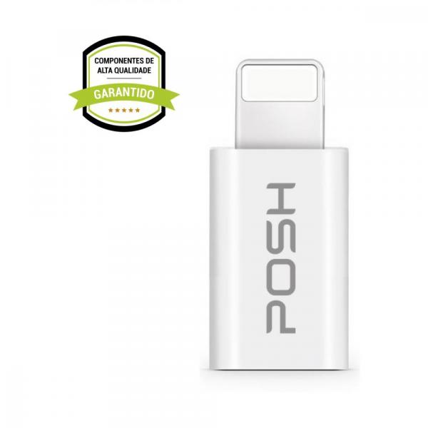 Tudo sobre 'Adaptador Posh Micro USB em ABS Compatível com IPhone/iPad'