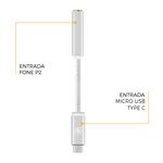 Adaptador Saída P2 Auxiliar Fone de Ouvido Type C / Tipo C / USB C - Gorila Shield