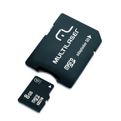Adaptador Sd + Cartão de Memoria Classe 4 8gb - Mc004 - Multilaser