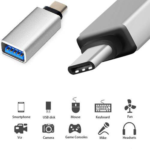 Tudo sobre 'Adaptador USB 3.0 Otg Tipo Type C Pra Celular Samsumg Asus Moto G6'