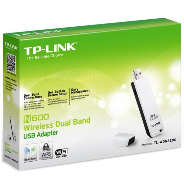 Adaptador Usb 300Mbps Dual Band Wps Tl-Wdn3200 Tp-Link