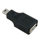 Adaptador USB-A fêmea para mini USB - 5 pinos macho