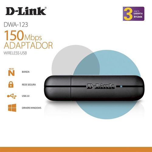 Adaptador USB D-link 2.0 Wireless 150mbps - Dwa-123