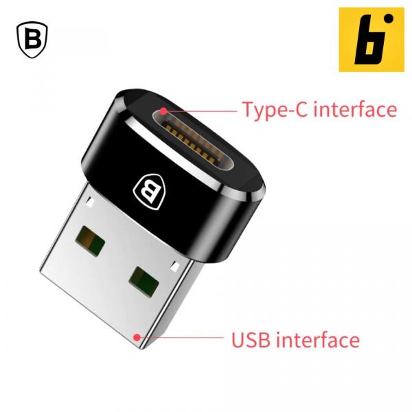 Adaptador USB Macho para Tipo C Fêmea - Baseus