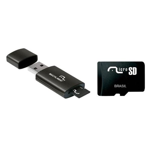 Adaptador USB + SD Multilaser Smarto GO Classe 10 16GB MC121