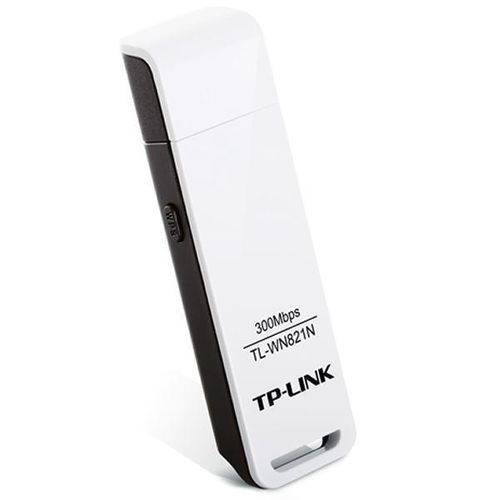 Adaptador USB Wireless Tp-link Tl-wn821n 300mbps - USB 2.0 - Branco.