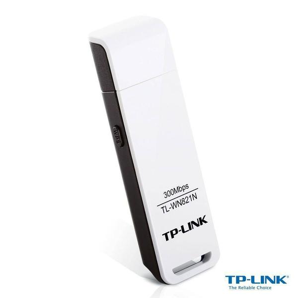 Adaptador USB Wireless TP-Link TL-WN821N, 300Mbps, USB 2.0 - Branco