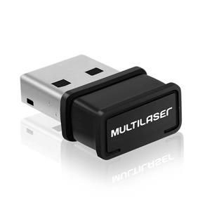 Adaptador Wi-Fi Multilaser USB 2.0 Nano 150Mbps Preto RE035