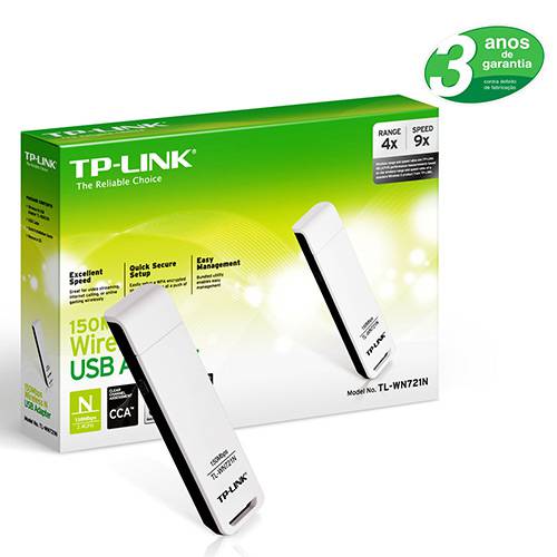 Adaptador Wireless USB 150Mbps TL-WN721N - TP-Link