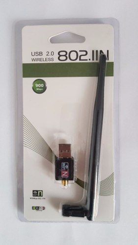 Adaptador Wireless Usb Wifi 900mbps Sem Fio Lan B/g/n com Antena Antena - Oem