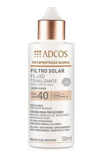 Adcos Filtro Solar Fps40 Fluid Tonalizante Peach 50ml