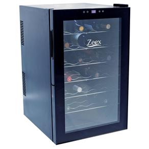 Adega de Vinho Zeex com Controle de Temperatura para 28 Garrafas - Preta - 110v