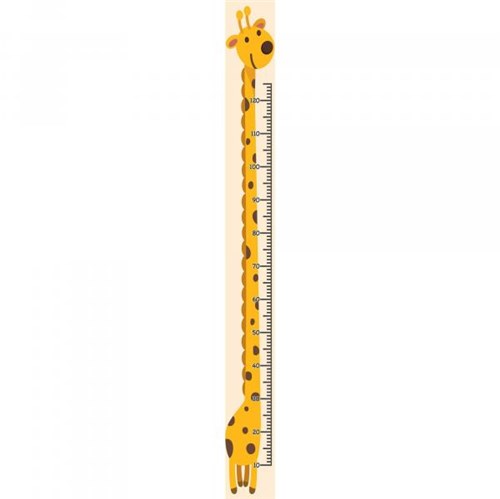 Adesivo Autocolante Régua de Crescimento Infantil Girafa 1,5m X 15cm - Tacdecor