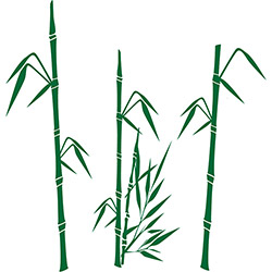 Adesivo de Parede Bamboo Oriental Stixx Adesivos Criativos Verde (63,3x200cm)