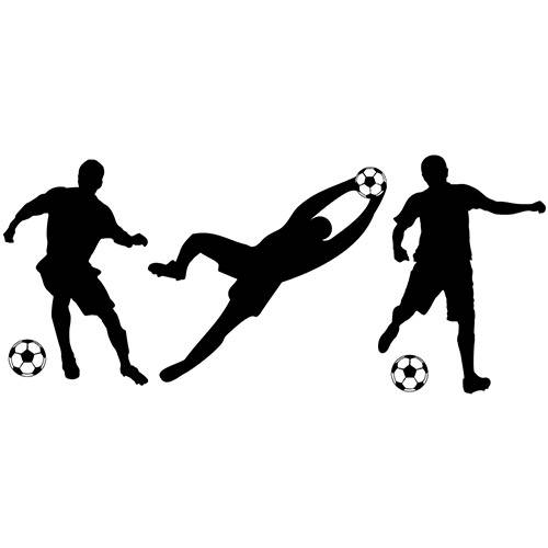 Adesivo de Parede de Futebol Bom de Bola Stixx Adesivos Criativos Preto (80x72cm)