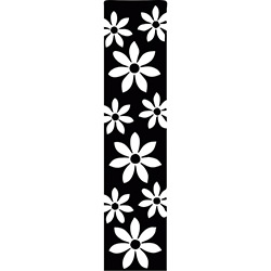 Adesivo de Parede Faixa Floral Preto Brilho (249x58cm) - At.home