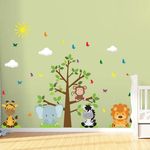Adesivo de Parede Infantil para Quarto Árvore Safari