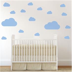 Adesivo de Parede Nuvens Azul para Quarto Infantil - ÚNICO