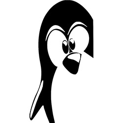 Adesivo de Parede Pinguim de Geladeira Kapos Preto (50x100)